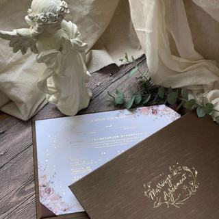 👰‍♀️燙金結婚書約🤵‍♂️│咖啡金結婚證書│美式書約│橫式書約│結婚書約夾│戶政事務所可用│快速出貨│店到店免運