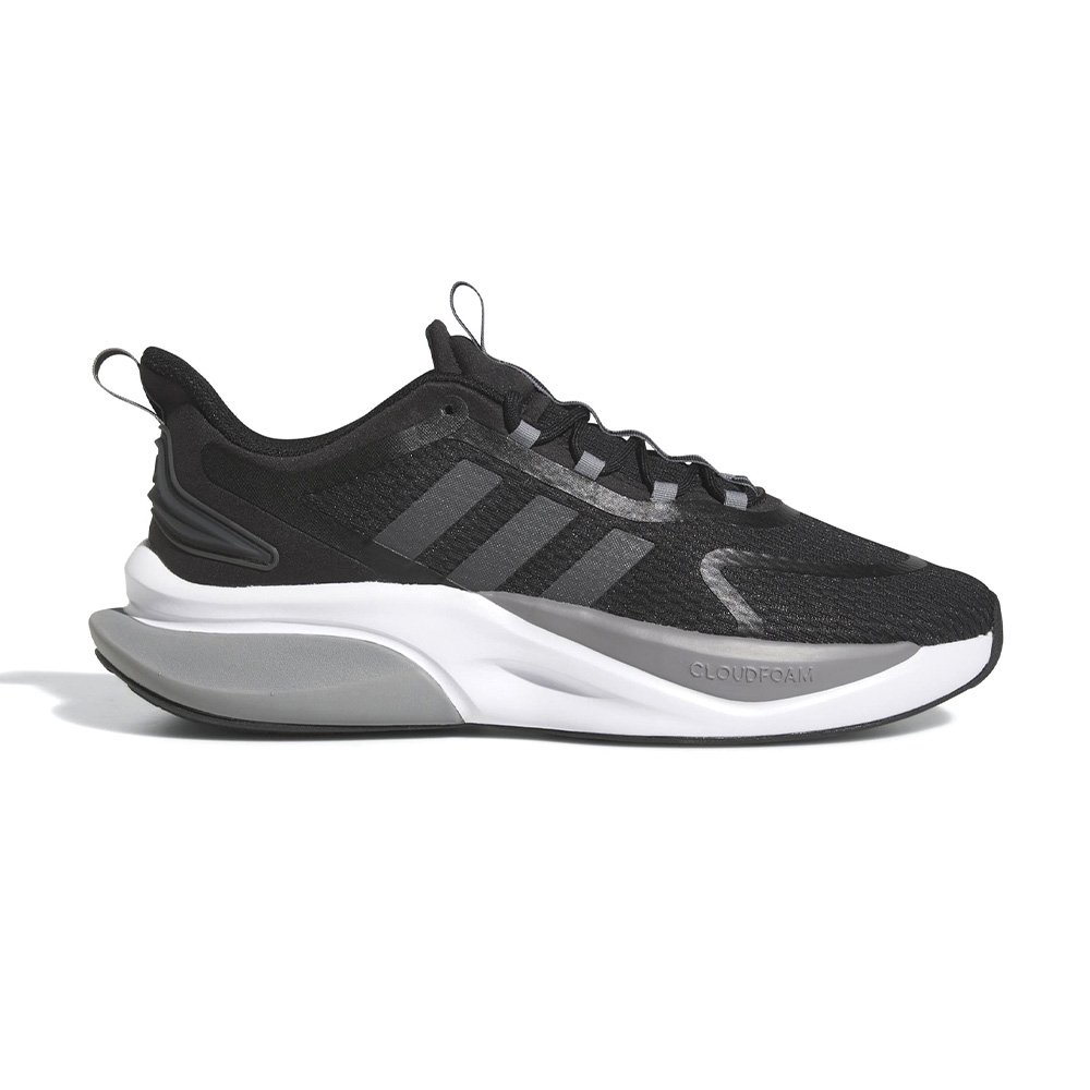 Adidas AlphaBounce + 男 黑白 網布 透氣 舒適 運動 慢跑鞋 HP6144