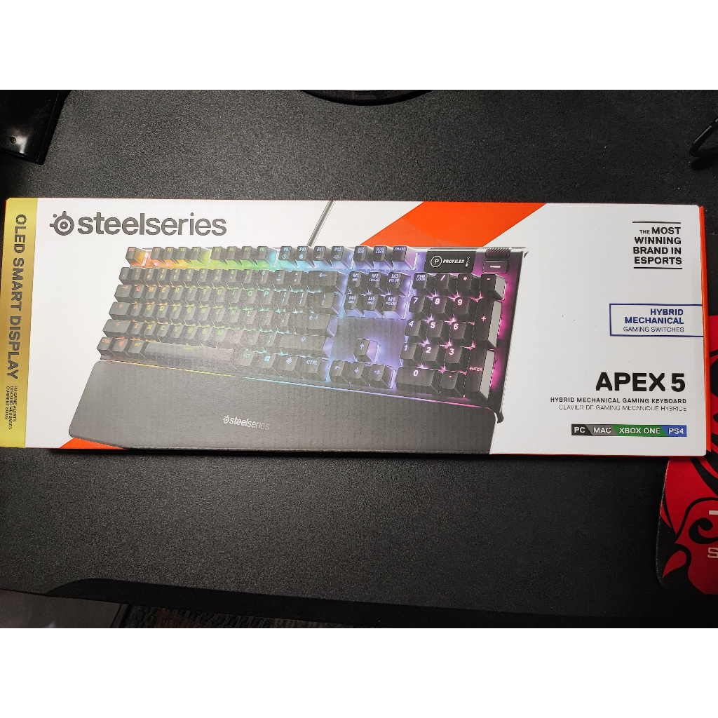 賽睿 SteelSeries Apex 5 英文 類機械鍵盤 背光鍵盤 發光鍵盤 電競鍵盤 全新
