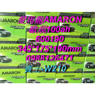 AMARON 愛馬龍 60019 歐規電池 汽車電池 汽車電瓶 12V 100AH 賓士 W210 60044