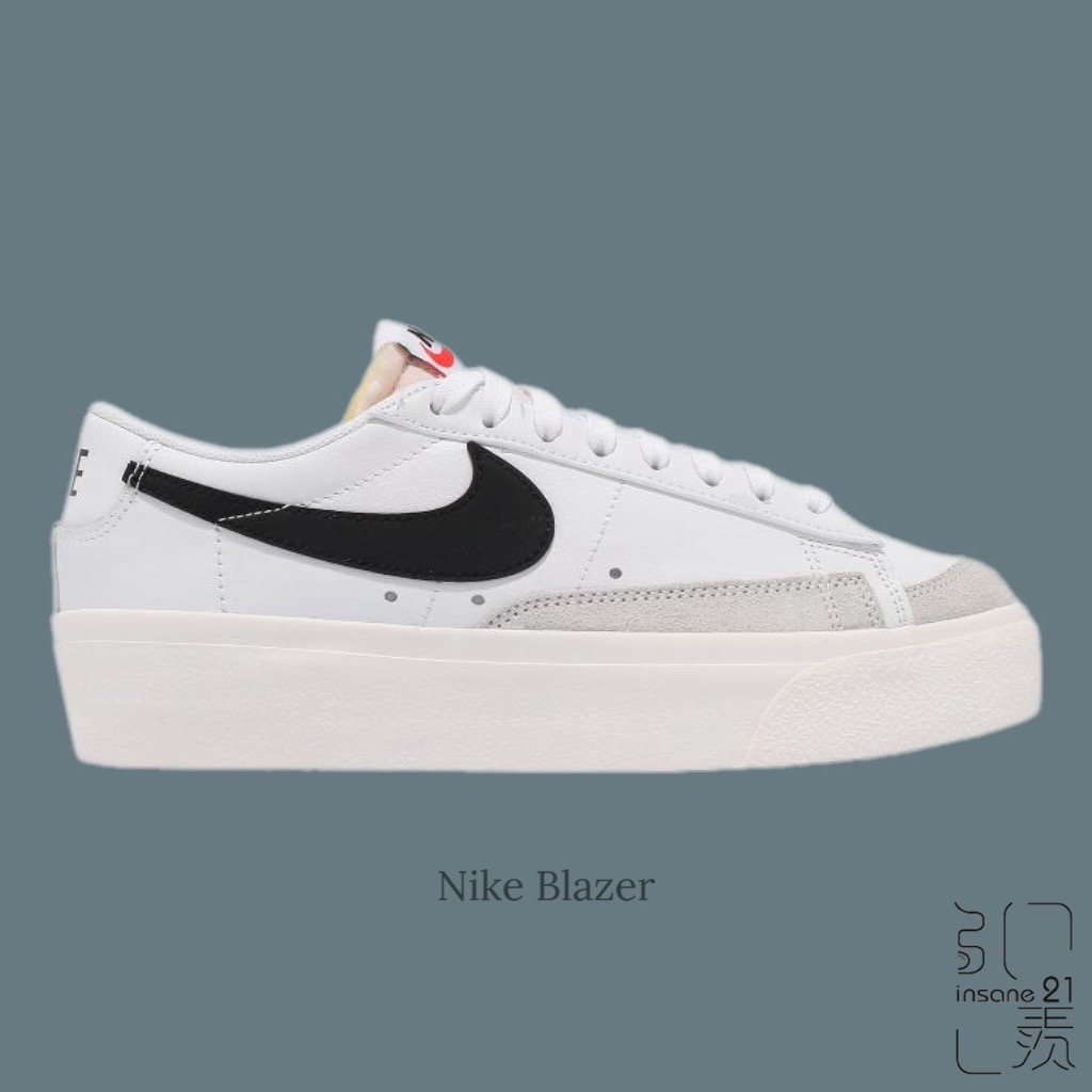 NIKE SB BLAZER LOW 板鞋 厚底 增高 基本款 女款 白黑 DJ0292-101【Insane-21】