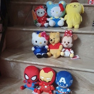 Hello Kitty 帕恰狗 小熊維尼 米妮 布丁狗 蜘蛛人 鋼鐵人 美國隊長 超值絨毛娃娃S