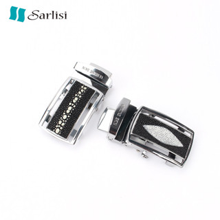【臺灣出貨】【Sarlisi 】夏麗絲泰國進口男士珍珠魚皮帶扣自動扣泰國原裝珍珠魚王腰帶扣皮帶釦子
