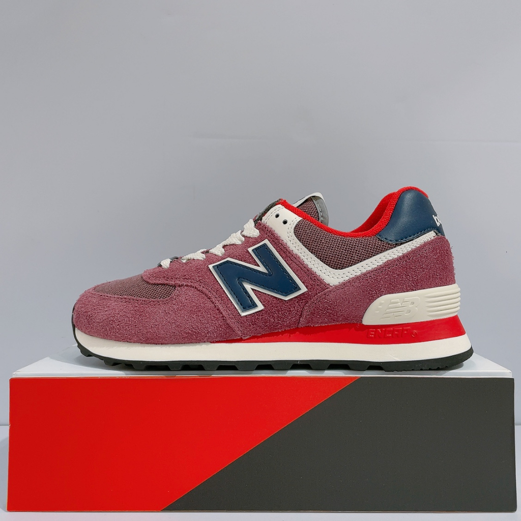 New Balance NB 574 男女款 酒紅色 D楦 長麂皮 復古 運動 休閒鞋 U574RX2