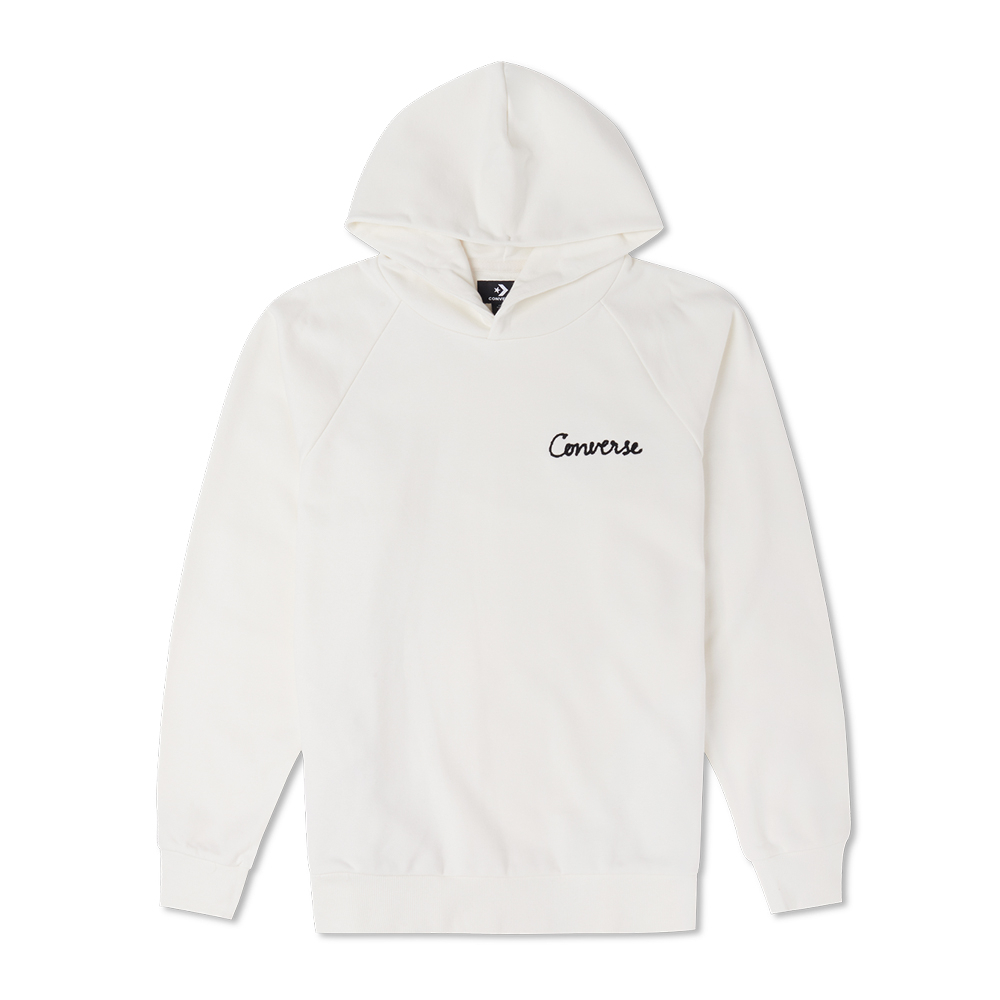 CONVERSE 連帽上衣 RAGLAN ELEVATED HOODIE 男 10024580-A04 白