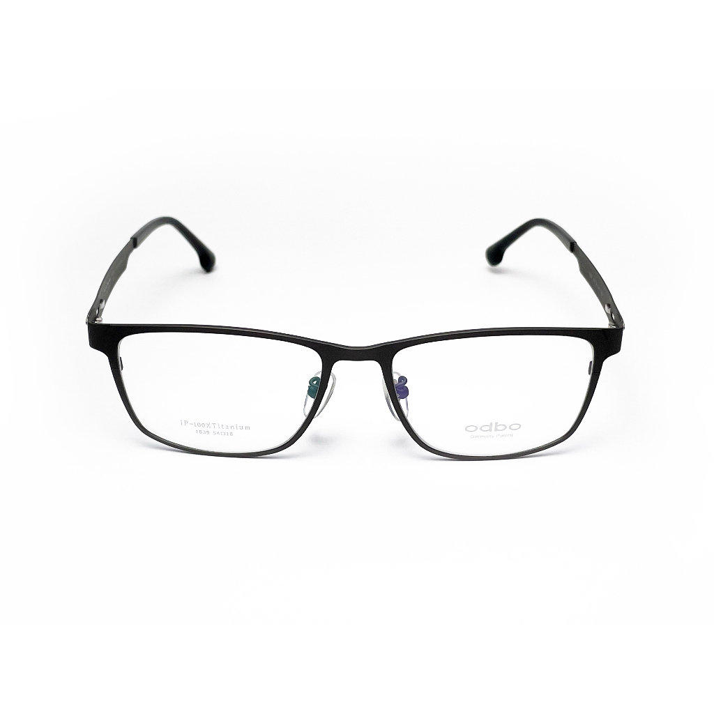 【全新特價】odbo 鈦金屬光學眼鏡鏡框 1839 C2B 消光鐵灰色 輕量化無螺絲設計
