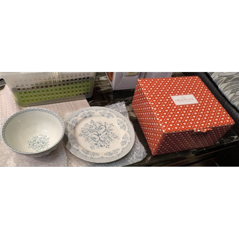 丹麥Greengate 法式拿鐵碗XL 絕版花色 碗盤組 保鮮盒三入組 保鮮碗 便當盒