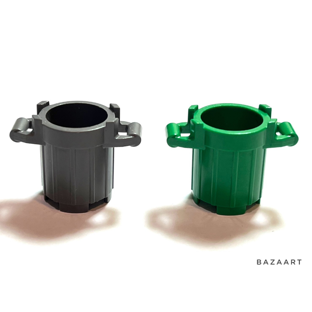 二手樂高 LEGO 垃圾桶 配件 樂高城市 城市系列 桶子 桶 綠色 深灰色 92926 28967