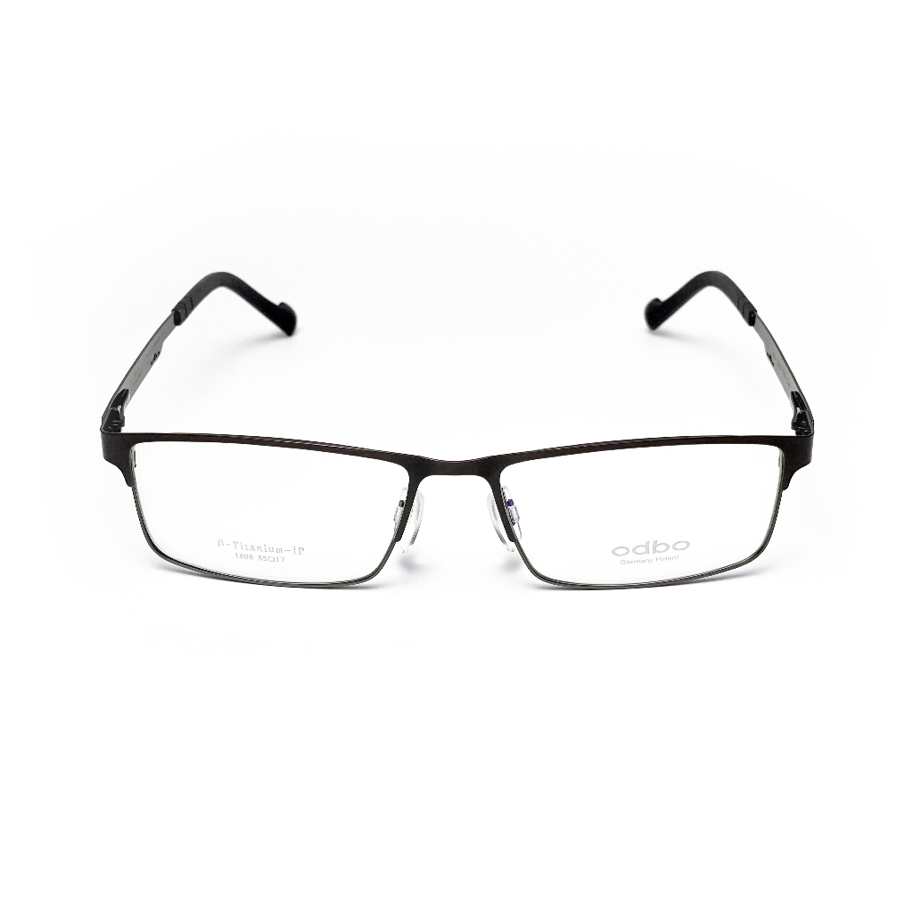【全新特價】odbo 鈦金屬光學眼鏡鏡框 1808 C2BD 亮槍色 輕量化無螺絲設計
