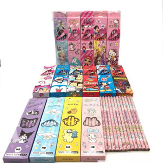 【你的玩具】HB 卡通鉛筆 12入 鉛筆 蜘蛛人 庫洛米 美樂蒂 公主 汽車 Kitty 文具 動漫 國小 圓形木頭鉛筆