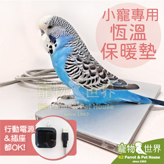《寵物鳥世界》台灣製 小寵專用恆溫保暖墊 | USB/插座供電 防咬防塵防潑水 冬天必備小寵鳥鸚鵡保溫用品 DU004