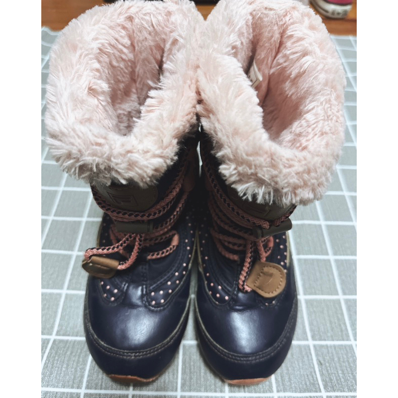 降價Fila 女童雪靴鞋子毛毛保暖尺寸內長約18cm左右