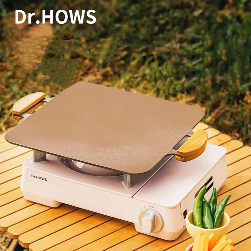 【贈收納袋】🇰🇷韓國 Dr.HOWS 韓國烤盤 方形 三色 戶外露營燒烤盤 不沾鍋 少煙 家用 烤盤 【預購】