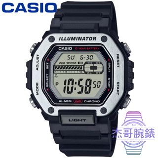 【杰哥腕錶】CASIO 卡西歐十年電力運動膠帶錶-黑 / MWD-110H-1A (台灣公司貨)
