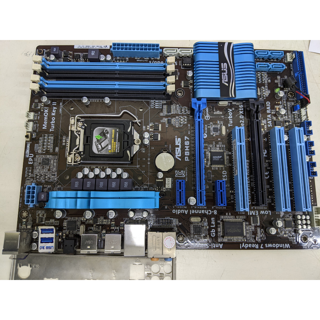華碩 P8H67 主機板1155/DDR3/U3S3 含檔板 中古良品 $450