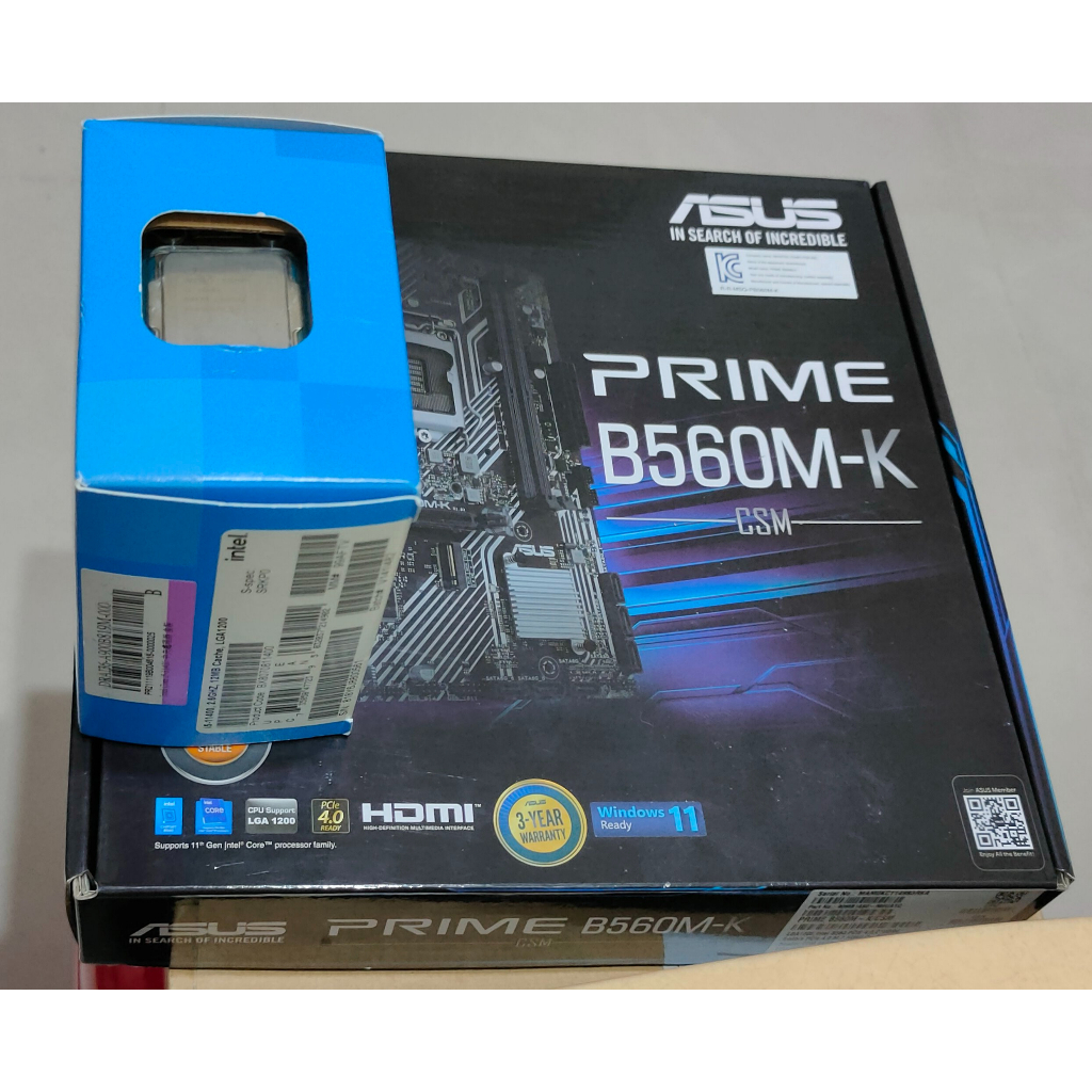 保內 I5-11400（有內顯）、ASUS PRIME B560M-K