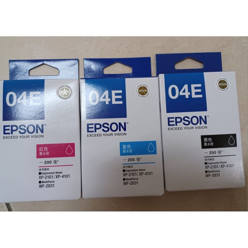 EPSON T04E原廠墨水匣1黑2彩
