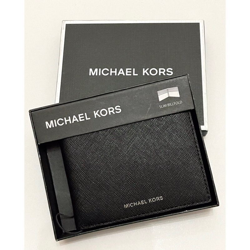 #現貨# MK- Michael Kors 男用黑色短夾/皮夾(盒裝)