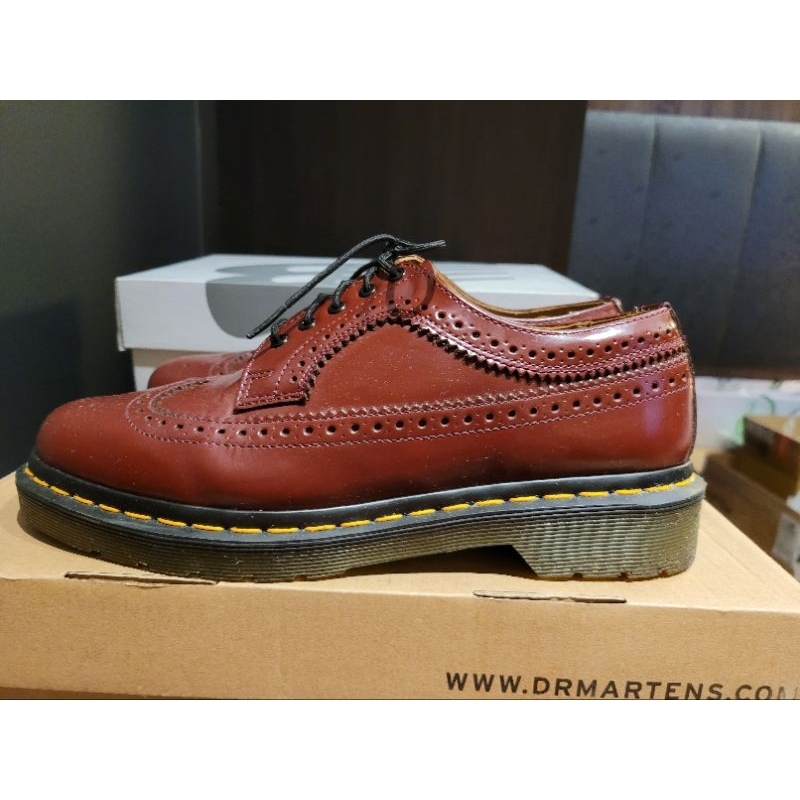 Dr Martens 3989 YS Cherry Red 馬汀 酒紅 雕花鞋 皮鞋 二手