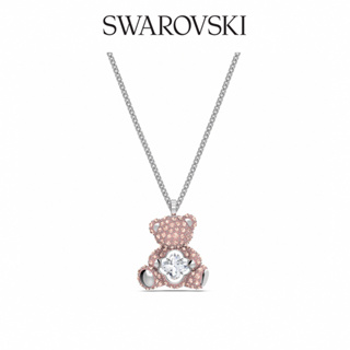 SWAROVSKI 施華洛世奇 TEDDY 淡粉金色可愛小熊鍊墜