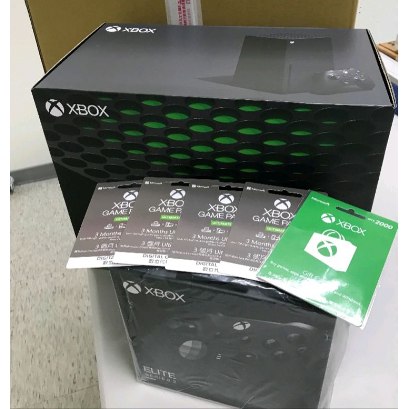 XBOX series X +手把 Elite series 2黑+gamePass12個月+禮物卡2000