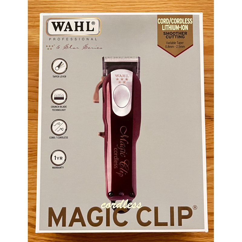 [WAHL華爾]全新 美國華爾8148魔術無線電剪紅五星WAHL 5-Star CORDLESS MAGIC CLIP