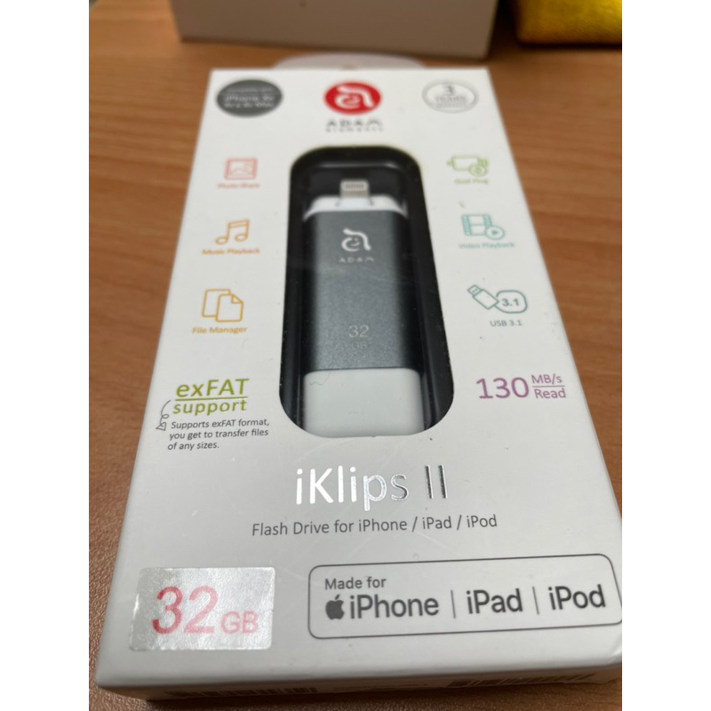 【ADAM】iKlips II 32GB 蘋果iOS USB3.1雙向隨身碟