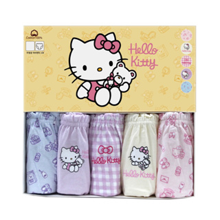 Hello Kitty 女童三角內褲5件組（混色）男童圖案印花三角內褲組 5入
