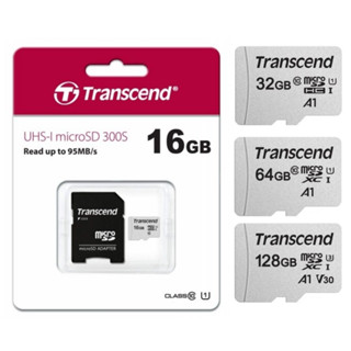 TRANSCEND創見 16G microSD記憶卡 TF 附轉卡 C10 U1 TS16GUSD300S-A 16GB