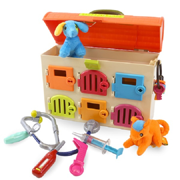 【DJ媽咪玩具現貨】 美國B.toys感統玩具 可麗特寵物診所(芬達橘)  btoys