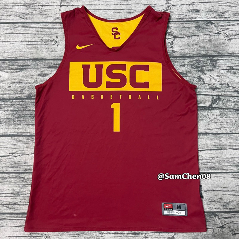 Nike NCAA USC 南加大 球員版 GU 雙面 練習衣 球衣 熱身衣 短袖 DeRozan Young Kobe