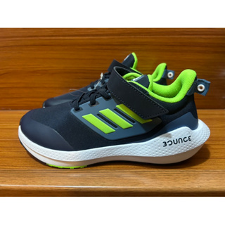 全新 ADIDAS 運動鞋 EQ21 RUN 2.0 EL K 中大童 GY4366 黑綠色