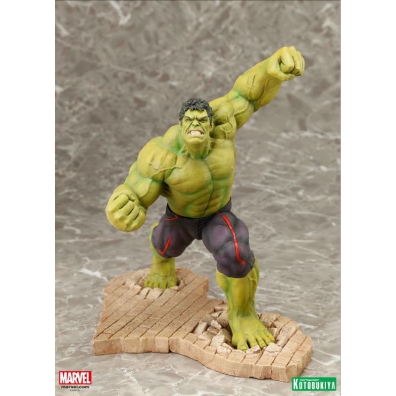 盒微損 全新未拆 壽屋 正版綠色 Marvel ArtFX 綠巨人 hulk 浩克 精緻雕像 收藏出清