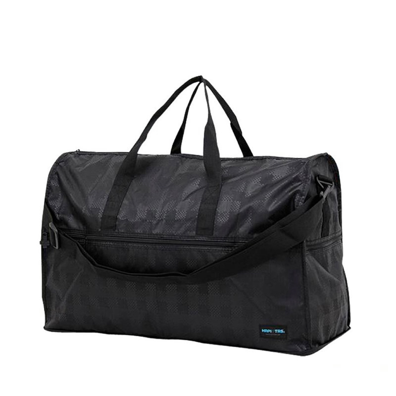 [HAPI+TAS / HAPITAS] 折疊行李袋（大）- 黑色格紋