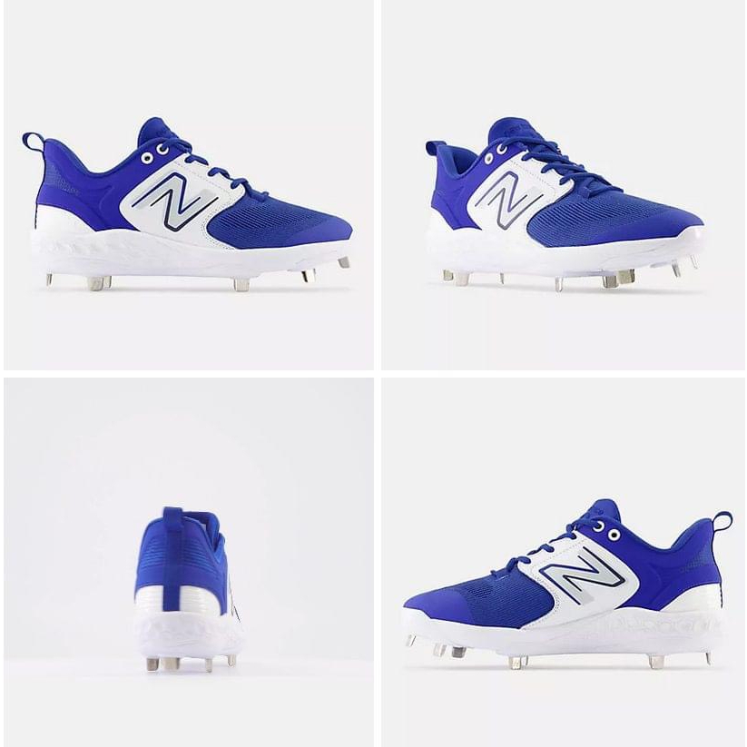 棒球世界全新New Balance棒球釘鞋3000TB6L藍白配色2E特價| 蝦皮購物