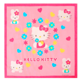 Sanrio 手帕 方巾 HELLO KITTY 小花 Q00845