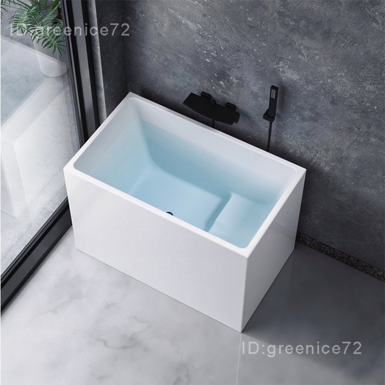 【破損包賠】迷你小浴缸日式小戶型深泡坐式亞克力家用獨立式成人衛生間浴盆E9