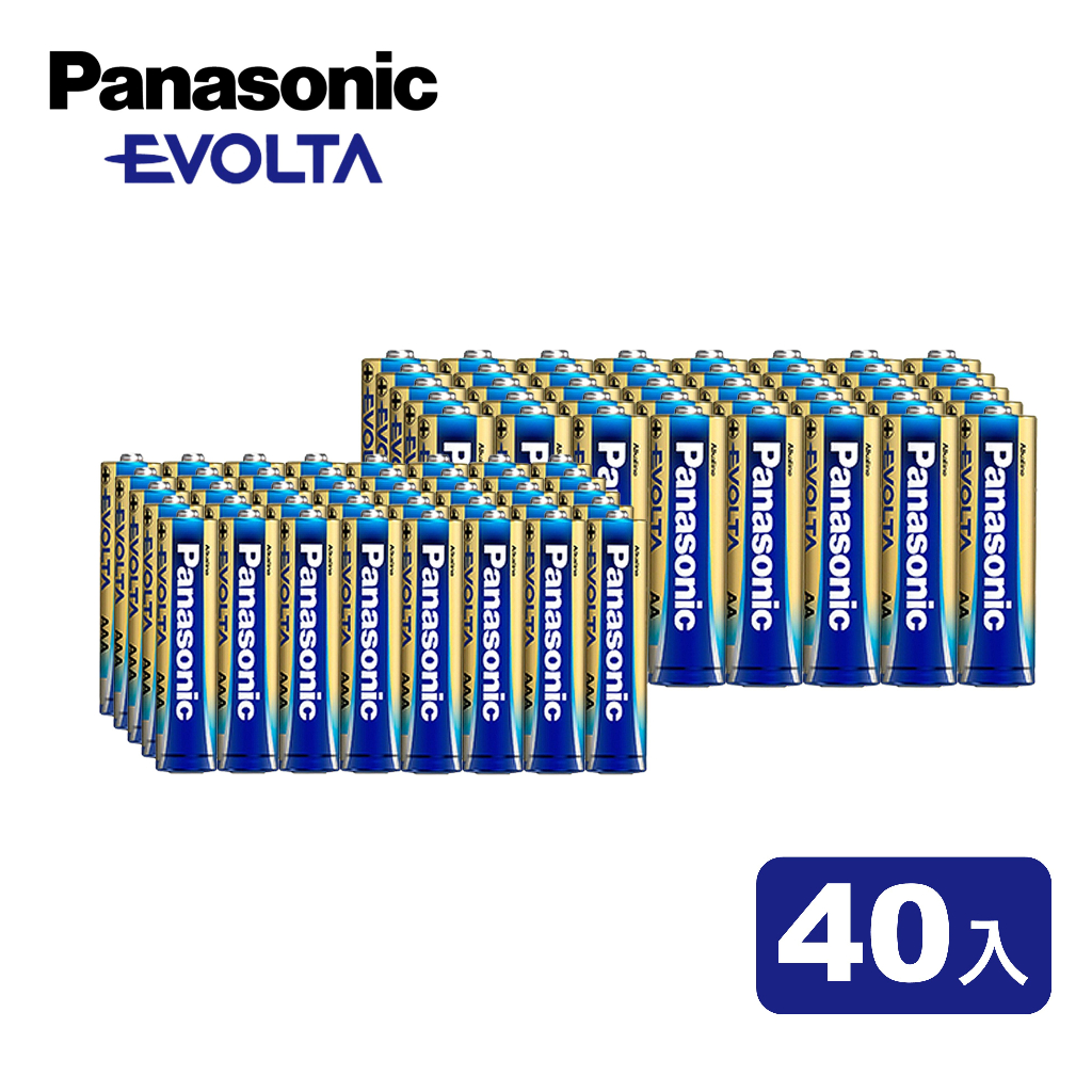 【盈億商行】Panasonic Evolta 國際牌 鈦元素電池 一般電池 3號 4號 藍色鹼性電池 盒裝 40入