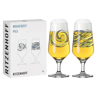 德國 RITZENHOFF 皮爾森啤酒對杯-生命之水 374ml 水晶玻璃杯 啤酒杯 玻璃啤酒杯 傳承時光 送禮 德國製