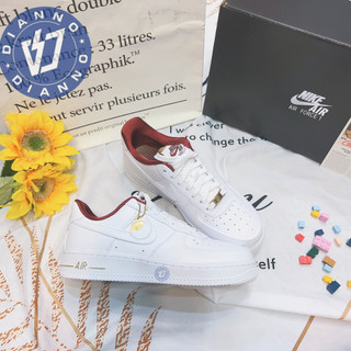 帝安諾 實體店面 - Nike Air Force 1 Low White Team 酒紅 金幣 DV7584-100