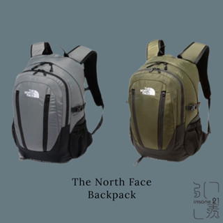 THE NORTH FACE 旅行 多夾層 露營 登山 尼龍 後背包 灰 軍綠 NM72203【Insane-21】