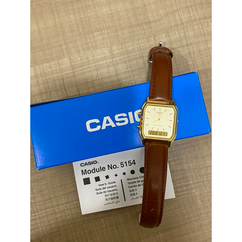 CASIO皮革電子手錶（二手）