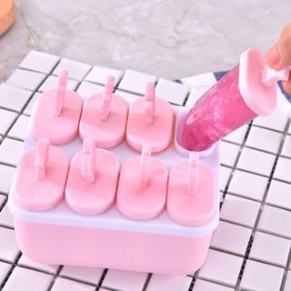 Cetakan Es 8 sticks Popsicle Mold 冰棒模具 冰棒盒 製冰盒 雪糕模具