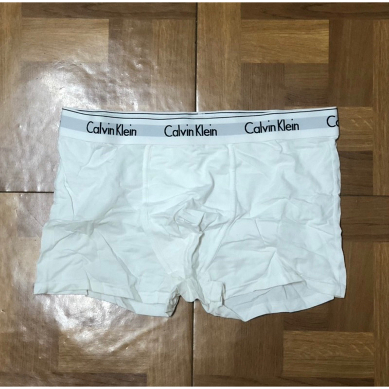 Calvin Klein純棉內褲經典白M號-小賈款（男）