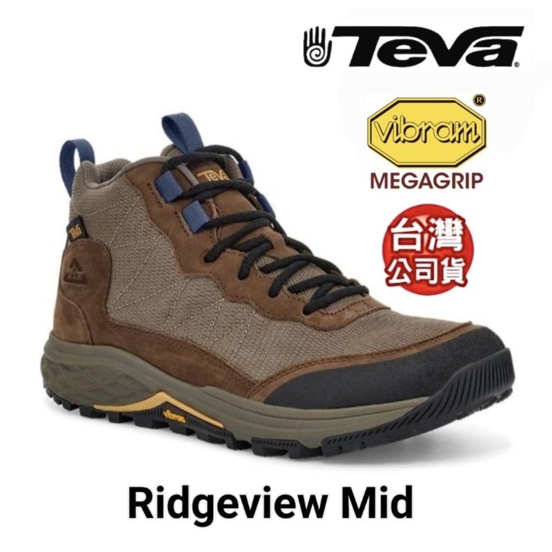 TEVA男款Ridgeview Mid中筒戶外多功能登山鞋/休閒鞋(水牛棕-TV1116626BIS)