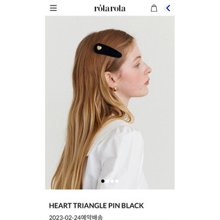 Rolarola 髮夾 HEART TRIANGLE PIN BLACK MINNIE 金米妮代言（無小卡）