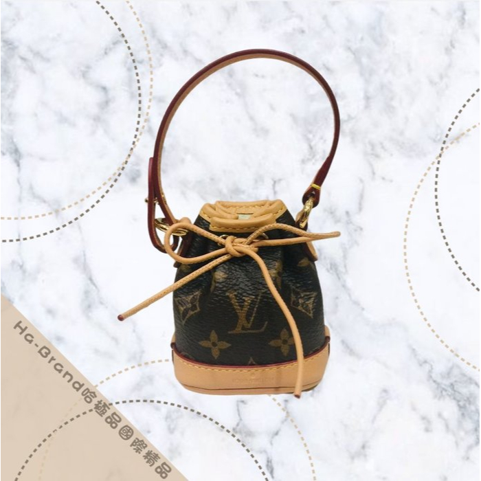 【哈極品】全新品 《 Louis Vuitton LV 字紋Micro Noe Denim Bag迷你水桶包吊飾》