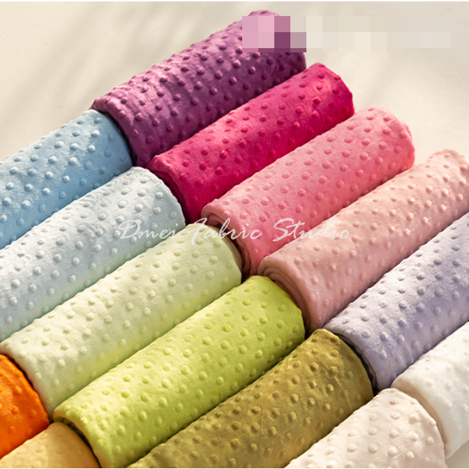 🌸現貨🌸韓國布 豆豆布 豆絨布 顆粒手感 珊瑚絨 毯子 18色 豆豆絨 安撫毯 超細纖維 毛絨壓紋布 韓國布料