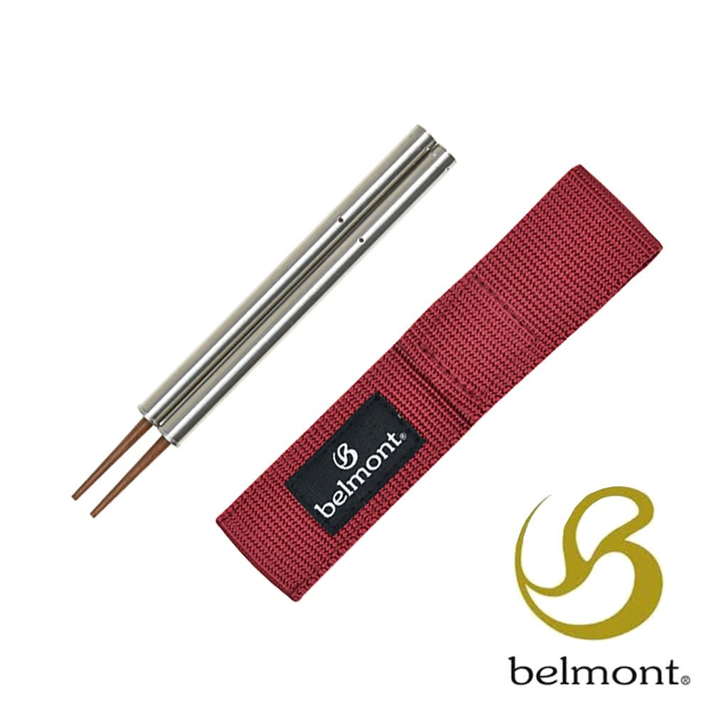 【Belmont】304不鏽鋼環保組合筷(附收納袋)『紅色』BM-098