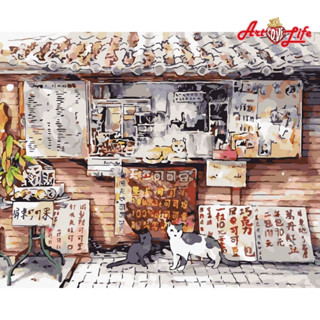 【ArtLife 藝術生活 x 聚眾吸貓】TW039臺灣風情誌-屏東南州糖廠 40x50cm含框 DIY 數字油畫 彩繪